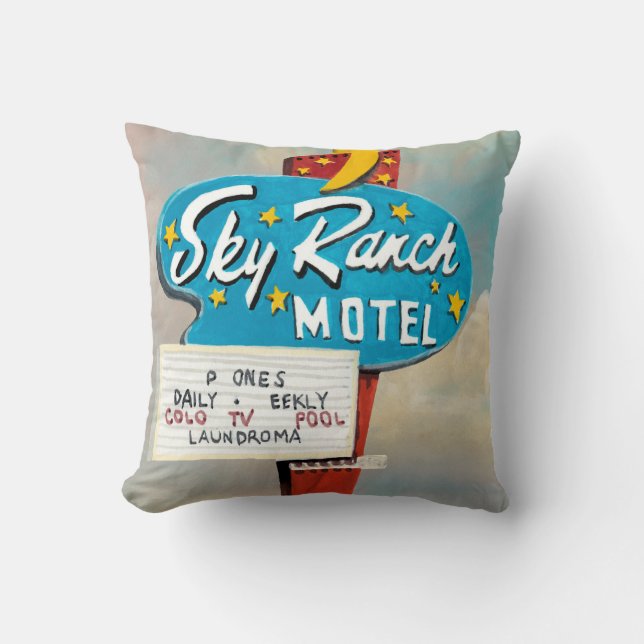 Sky Ranch Motel Sign Cushion (Front)