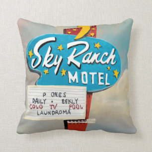 Sky Ranch Motel Sign Cushion