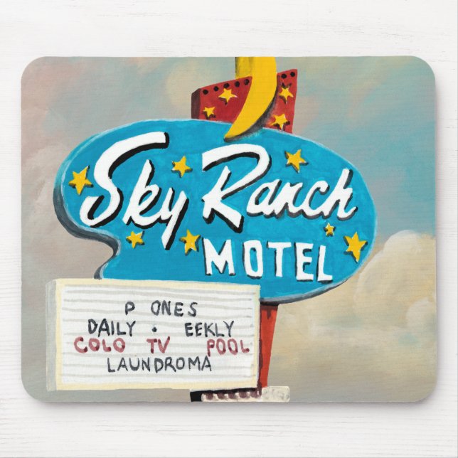 Sky Ranch Motel Sign Mouse Pad (Front)