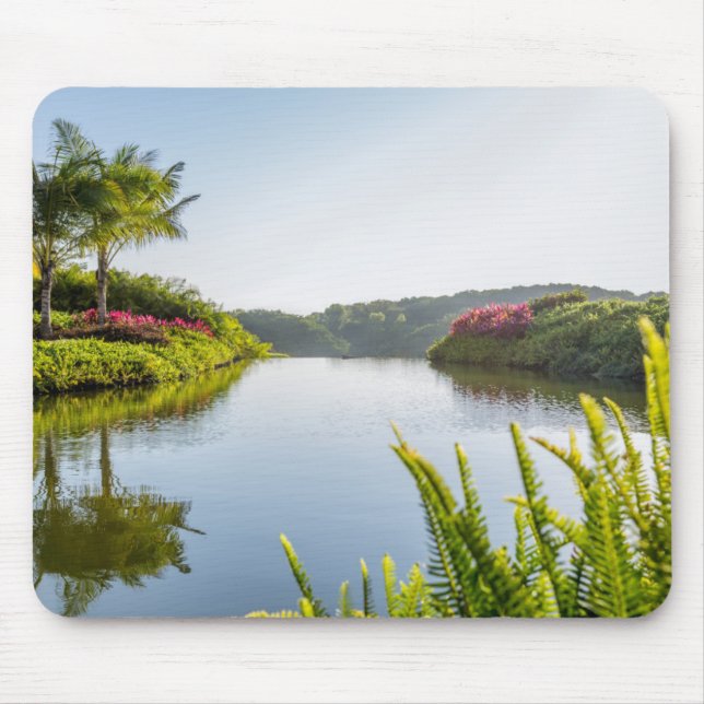 Sky Reflected In Still Tropical Lake Mouse Pad (Front)