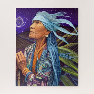 Sky Road Walker Native American Fantasy Art Jigsaw Puzzle