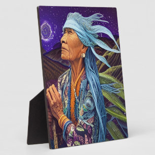 Sky Road Walker Native American Fantasy Art Plaque