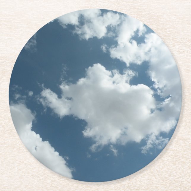Sky Round Paper Coaster (Front)