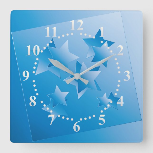 Sky s  windows square wall clock (Front)