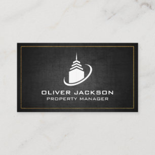 Sky Scraper Building Icon   Construction Business Card