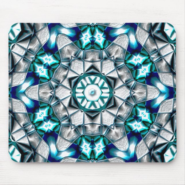 Sky silver looking like brushed sandblasted steel  mouse pad (Front)