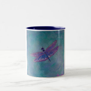 Sky Skimmer Dragonfly Two-Tone Coffee Mug