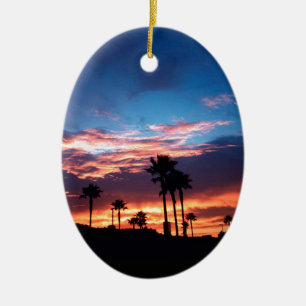 Sky Southern California Sunset Ceramic Tree Decoration