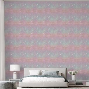 Sky Stars Pink Blue Ceiling Wallpaper