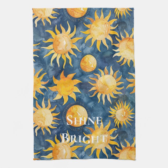 Sky Sun Shine Bright Tea Towel (Vertical)