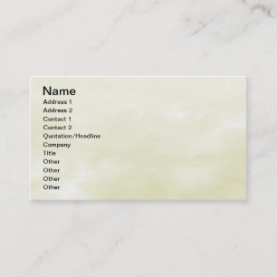 Sky Texture - Light Yellow Business Card