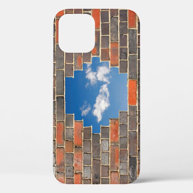 Sky through a hole in a brick wall Case-Mate iPhon iPhone Case (Back)
