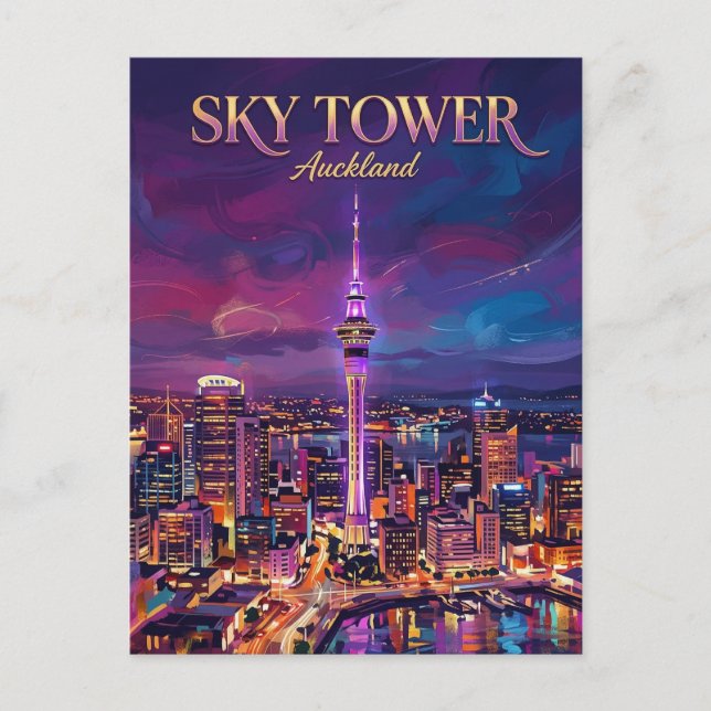 Sky Tower New Zealand Postcard (Front)
