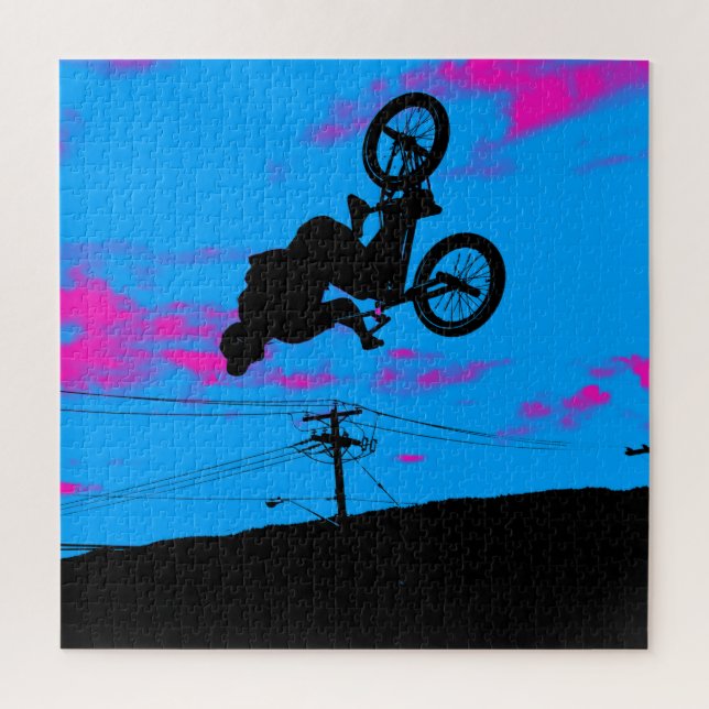 Sky Trekking - BMX Rider Jigsaw Puzzle (Vertical)