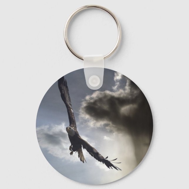 "Sky Warrior" Bald Eagle Gifts Key Ring (Front)