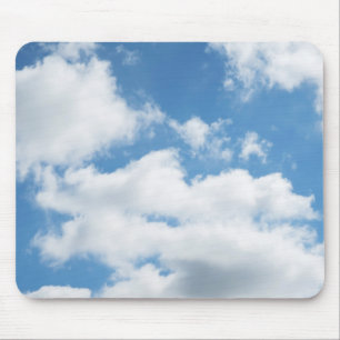 sky, weather, nature, white, blue, cloud, sunlight mouse pad