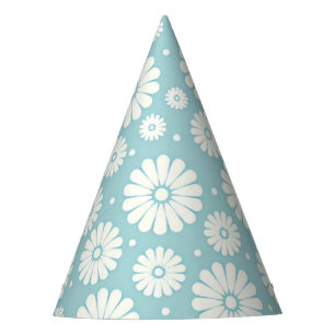 Sky White Daisies Party Hat