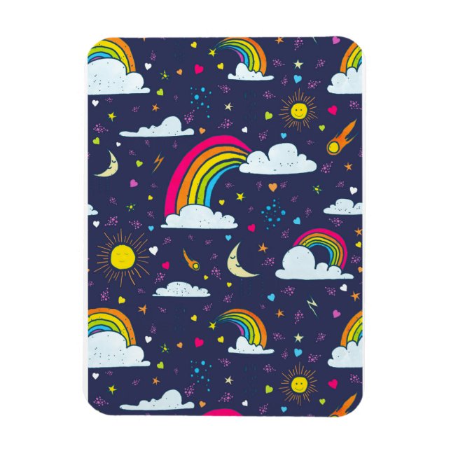 Sky with Sun and Rainbows Magnet (Vertical)