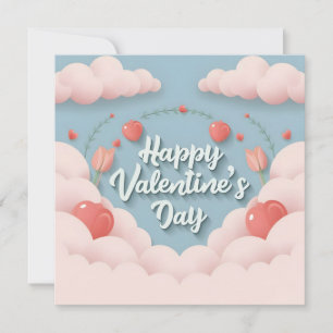 Sky with text Happy Valentine's Day Holiday Card