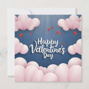 Sky with text Happy Valentine's Day Holiday Card