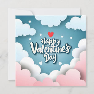 Sky with text Happy Valentine's Day Holiday Card