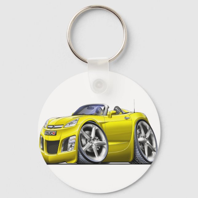 Sky Yellow Car Key Ring (Front)