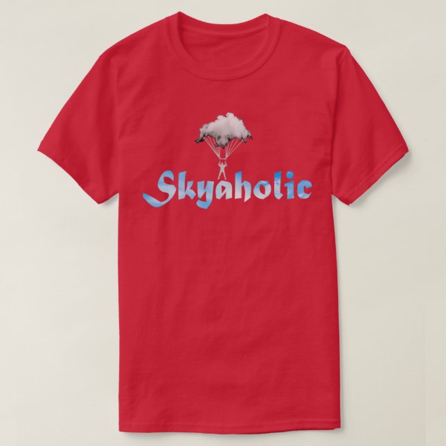 Skyaholic Skydiving T-Shirt (Design Front)