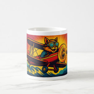 Skybound Cat Aviator Coffee Mug