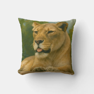 Skybound Grace – Lioness on the Ledge Cushion