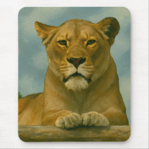Skybound Grace – Lioness on the Ledge Mouse Pad