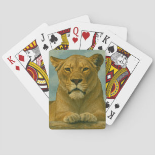 Skybound Grace – Lioness on the Ledge Playing Cards