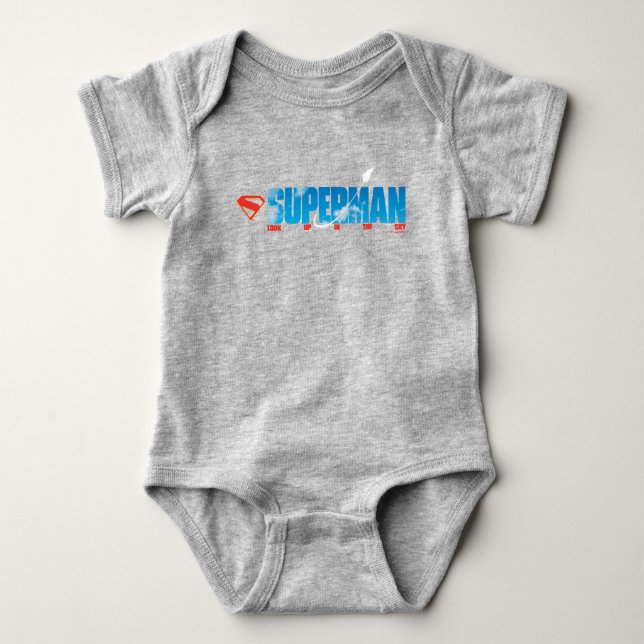 Skybound Superman Silhouette Baby Bodysuit (Front)