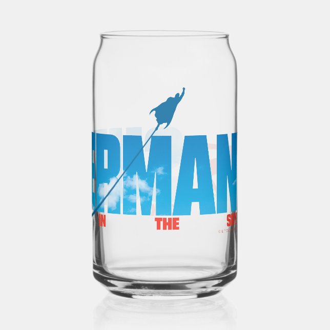 Skybound Superman Silhouette Can Glass (Back)