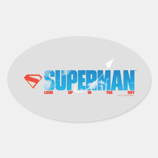 Skybound Superman Silhouette Oval Sticker (Front)