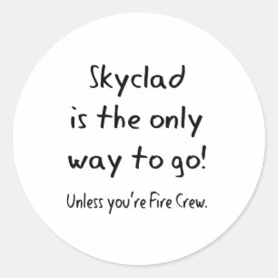 skyclad classic round sticker