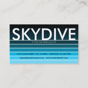 SKYDIVE aqua swatch Business Card