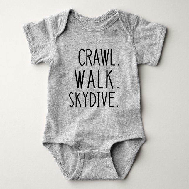 Skydive Baby, Crawl Walk Skydive Baby Bodysuit (Front)