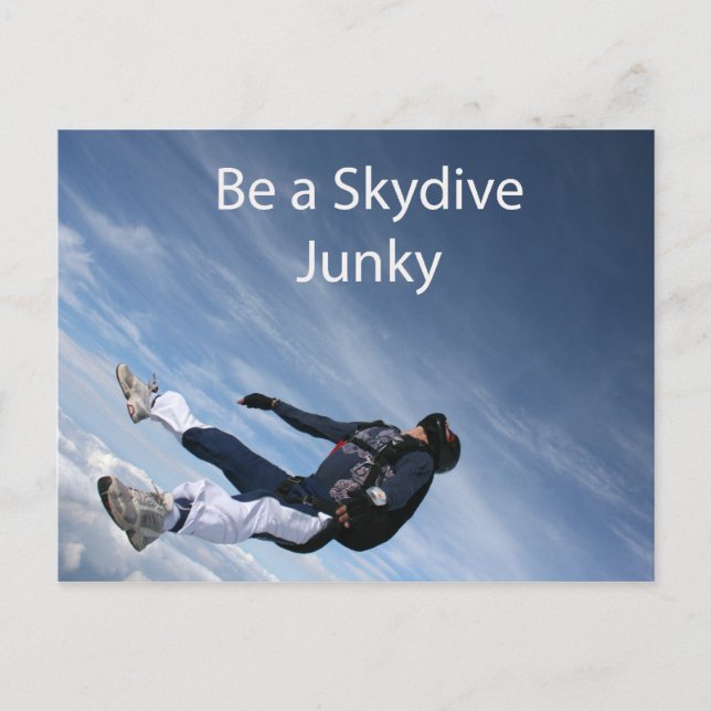 Skydive junky postcard (Front)