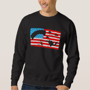 Skydive Parachute Parachutist Skydiver Skydiving R Sweatshirt