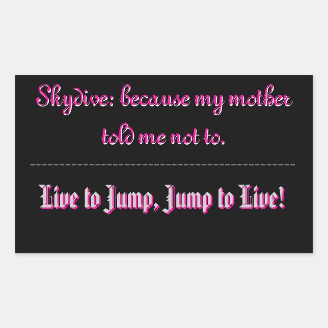 Skydive Stickers (Front)