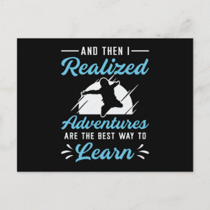 Skydiver And Then I realised Adventures Vintage Postcard