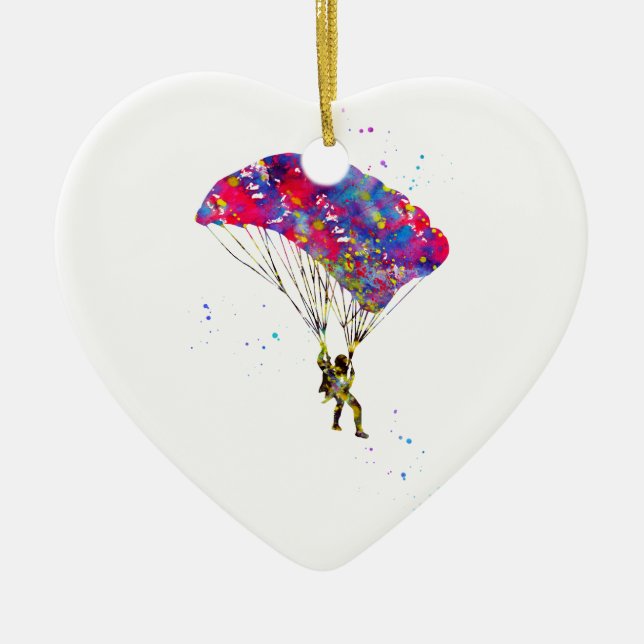 Skydiver Ceramic Ornament (Front)