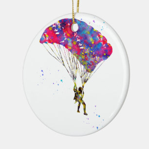 Skydiver Ceramic Ornament