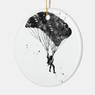 Skydiver Ceramic Ornament