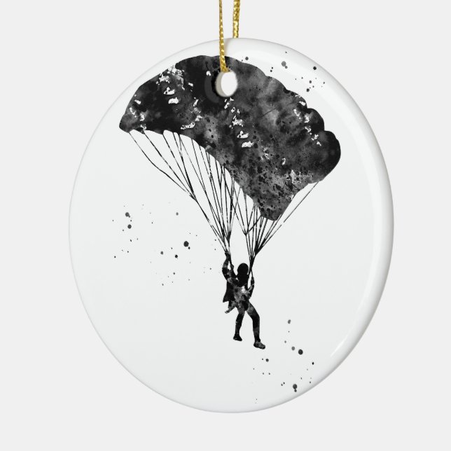 Skydiver Ceramic Ornament (Left)