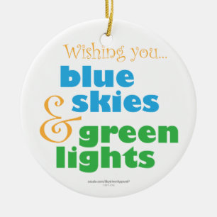 Skydiver Christmas Wish Ceramic Tree Decoration