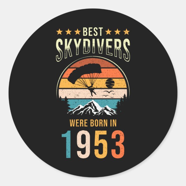 Skydiver Gift Classic Round Sticker (Front)