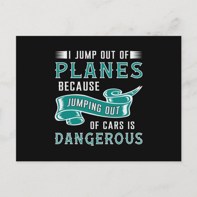 Skydiver Jump Out Of Planes Skydiving Skydive Postcard (Front)