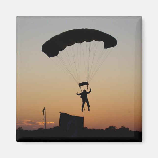 Skydiver Parachute at Sunset Sky Diver Magnet (Front)