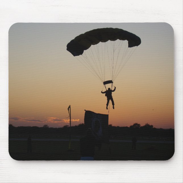 Skydiver Parachute at Sunset Sky Diver Mouse Pad (Front)
